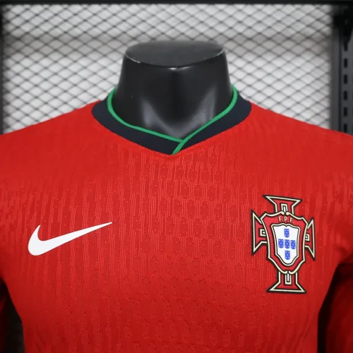 2024 Portugal home long sleeve player version Soccer jersey (The player version is more slim fit, it is recommended to buy one size larger)