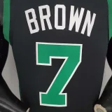 BROWN#7 Celtics White Jordan theme black