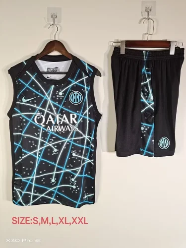 2025-26 Inter Milan black and blue vest suit