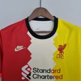 Liverpool 2022-23 LIV red beige yellow soccer jerseys