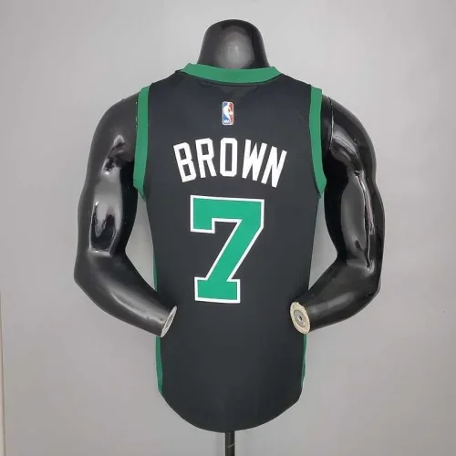BROWN#7 Celtics White Jordan theme black