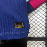 2024-25 Barcelona Home Long Sleeve Player Version (Big Sponsor)(The player version is more slim fit, it is recommended to buy one size larger)