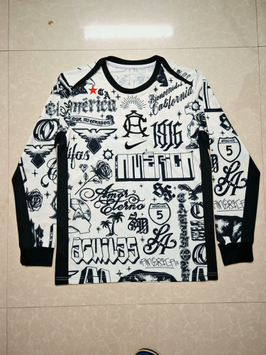 2025-26 America white and black long leeve jersey