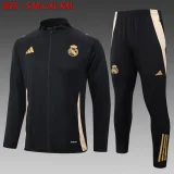 A780# 2024-25 Long Zipper Real Madrid Black Suit