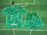2024-25 Barcelona  green goalkeeper kid kit