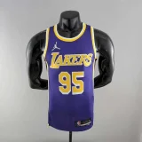23 75th Anniversary TOSCANO #95 Los Angeles Lakers Jordan Purple NBA Jersey