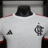 Player Version 2024-25 Flamengo Away White(The player version is more slim fit, it is recommended to buy one size larger)