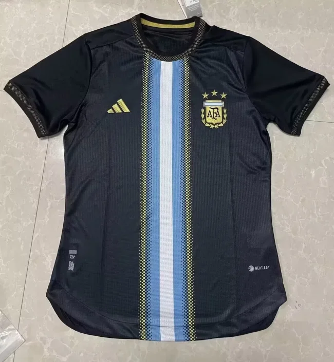33 Argentina 2023 Golden Bisht Messi 10Special Edition Football ersey