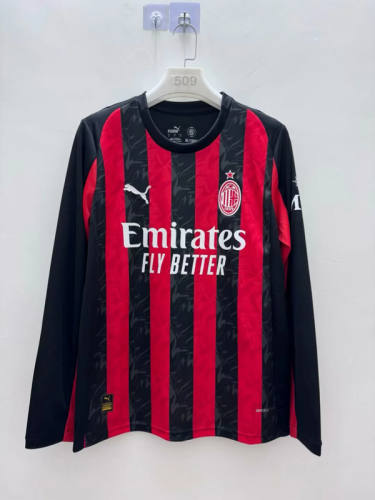 2025-26 AC Milan  home long sleeve jersey