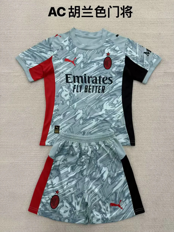 2025-26.AC Milan  Gray goalkeeper kid kit