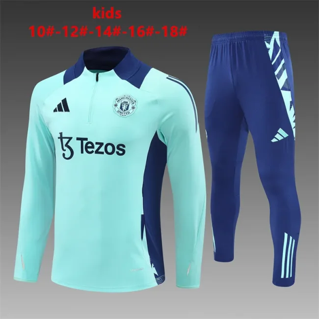 2024-25 Manchester United Half-Zip Hulan Suit (kids)