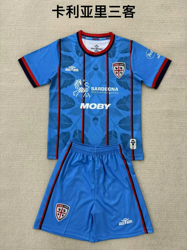 2025-26 Cagliari Calcio third kid kit size