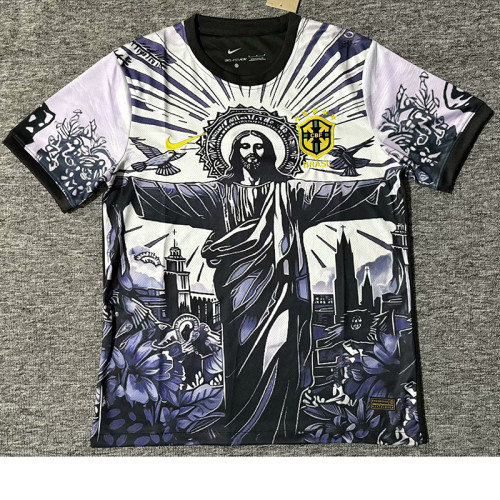 2025 Brazil Black White Jesus Edition