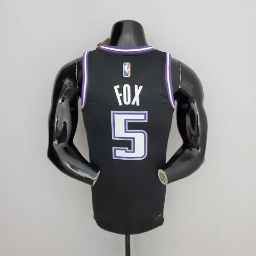 2022 Season Fox#5 Kings City Edition Black NBA Jersey
