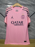 2025-26 Paris Saint Germain   Pink Player version jersey     (The player version is more slim fit, it is recommended to buy one size larger)
