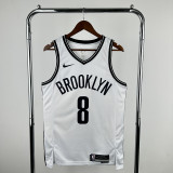 Brooklyn Nets White #8 CUI Black NBA Jersey