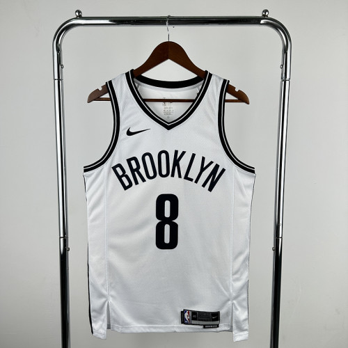 Brooklyn Nets White #8 CUI Black NBA Jersey