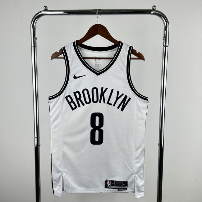 Brooklyn Nets White #8 CUI Black NBA Jersey