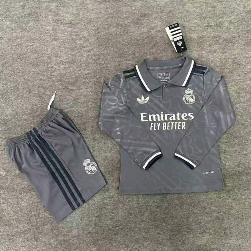 2024-25 Real Madrid  Third away long sleeve kid kit