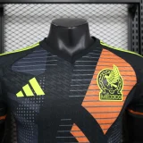 Player Version 2024 Mexico Black Goalkeeper(The player version is more slim fit, it is recommended to buy one size larger)
