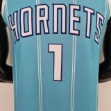 75th Anniversary Ball #1 Charlotte Hornets Blue NBA Jersey