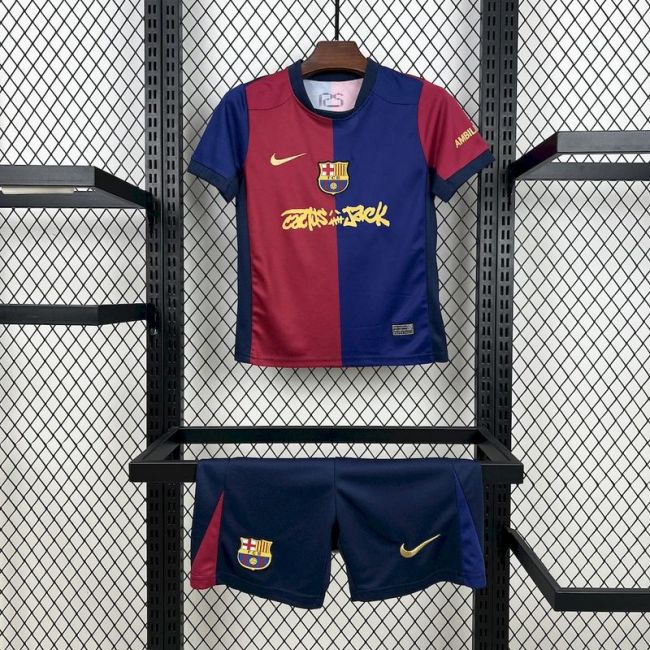 ２０24-25 Barcelona Travis Scott Edition Kids Kit