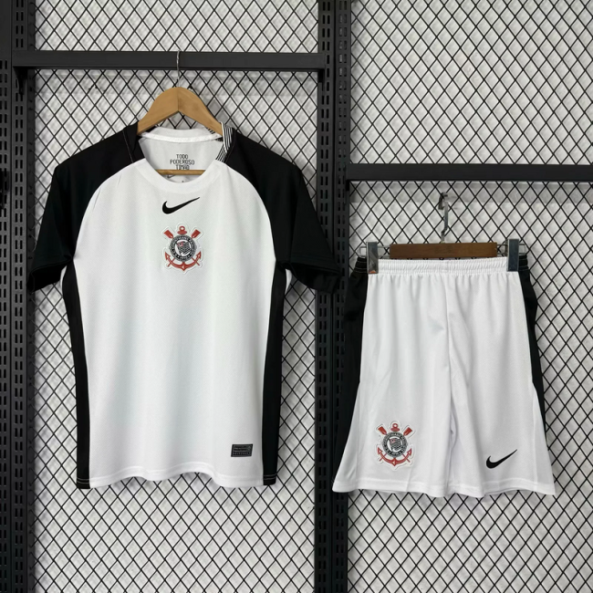 2025-26 Corinthians home white kid kit