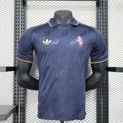 2024-25 Juventus Dark Blue Model Player Version Jersey (The player version is more slim fit, it is recommended to buy one size larger)