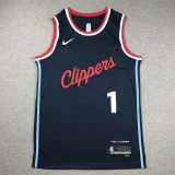 24th season Clippers dark blue jersey series
