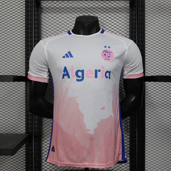 2025-26 Algeria special version white pink Player Version soccer jersey size