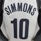75th Anniversary Simmons #10 Nets White NBA Jersey