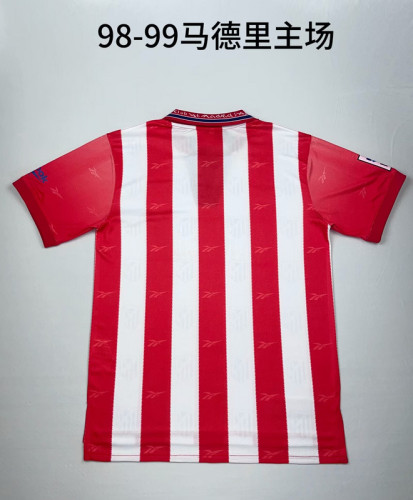 1998-99 Atletico Madrid  Home Retro Jersey