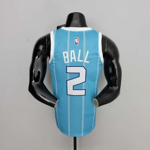 75th Anniversary Ball #2 Charlotte Hornets Blue NBA Jersey