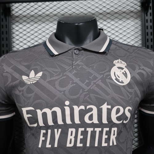 2024-25 Real Madrid  third away player version jersey(The player version is more slim fit, it is recommended to buy one size larger)