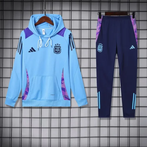 Argentina 2024-25 blue hooded training suit