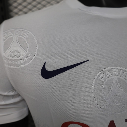 2025-26 Paris Saint Germain white special player version jersey (The player version is more slim fit, it is recommended to buy one size larger)
