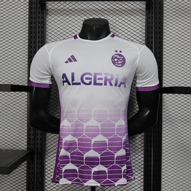 2025-26 Algeria special version white purple soccer jersey size
