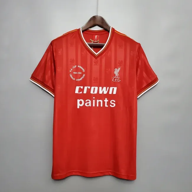 Liverpool 1985-86 home soccer jerseys