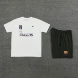 2024-25 Barcelona white cotton training suit
