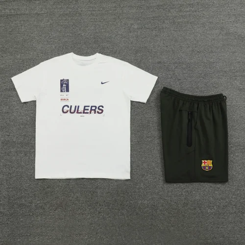 2024-25 Barcelona white cotton training suit