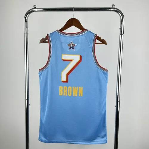 Season 2025 All-Star Blue No. 7 Brown NBA Jersey