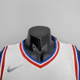 75th Anniversary Philadelphia 76ers EMBIID#21 White NBA Jersey