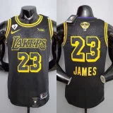 New James #23 Lakers black NBA Jersey
