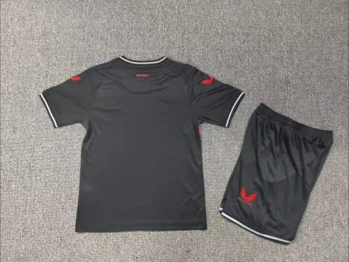 2023-24 leverkusen home black kids kit
