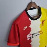 Liverpool 2022-23 LIV red beige yellow soccer jerseys