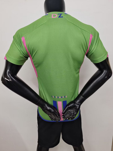 2024-25 Algeria pink and green player version jersey   (The player version is more slim fit, it is recommended to buy one size larger)