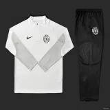 2023-24 Sporting Lisbon Grey Half Zipper Jacket+Pants