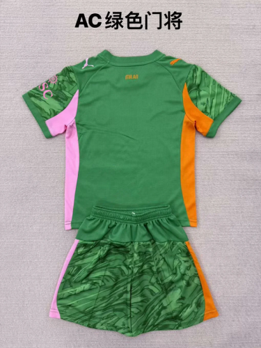 2025-26 .AC Milan Green goalkeeper kid kit