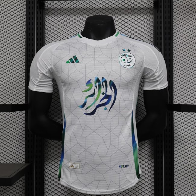 Algeria 2024-25 white special player version (The player version is more slim fit, it is recommended to buy one size larger)