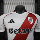 2025-26 River Plate home player version jersey  (The player version is more slim fit, it is recommended to buy one size larger)